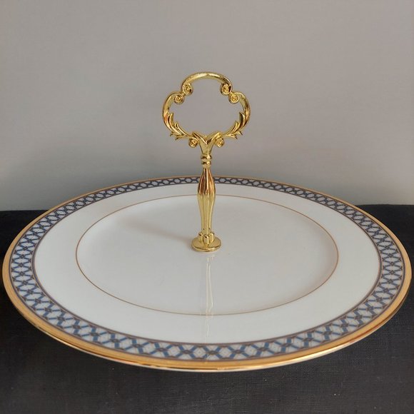 Noritake Blueshire Handled Serving Tray - Picture 1 of 1